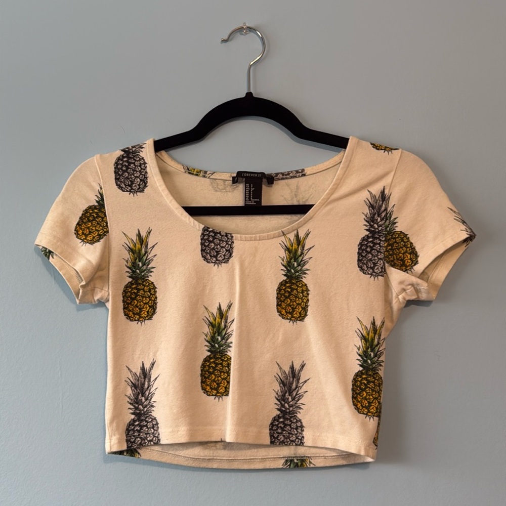 Forever 21 Cropped Tshirt (pineapple)